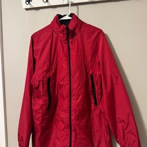 Tek Gear men's red full-zip windbreaker track jacket